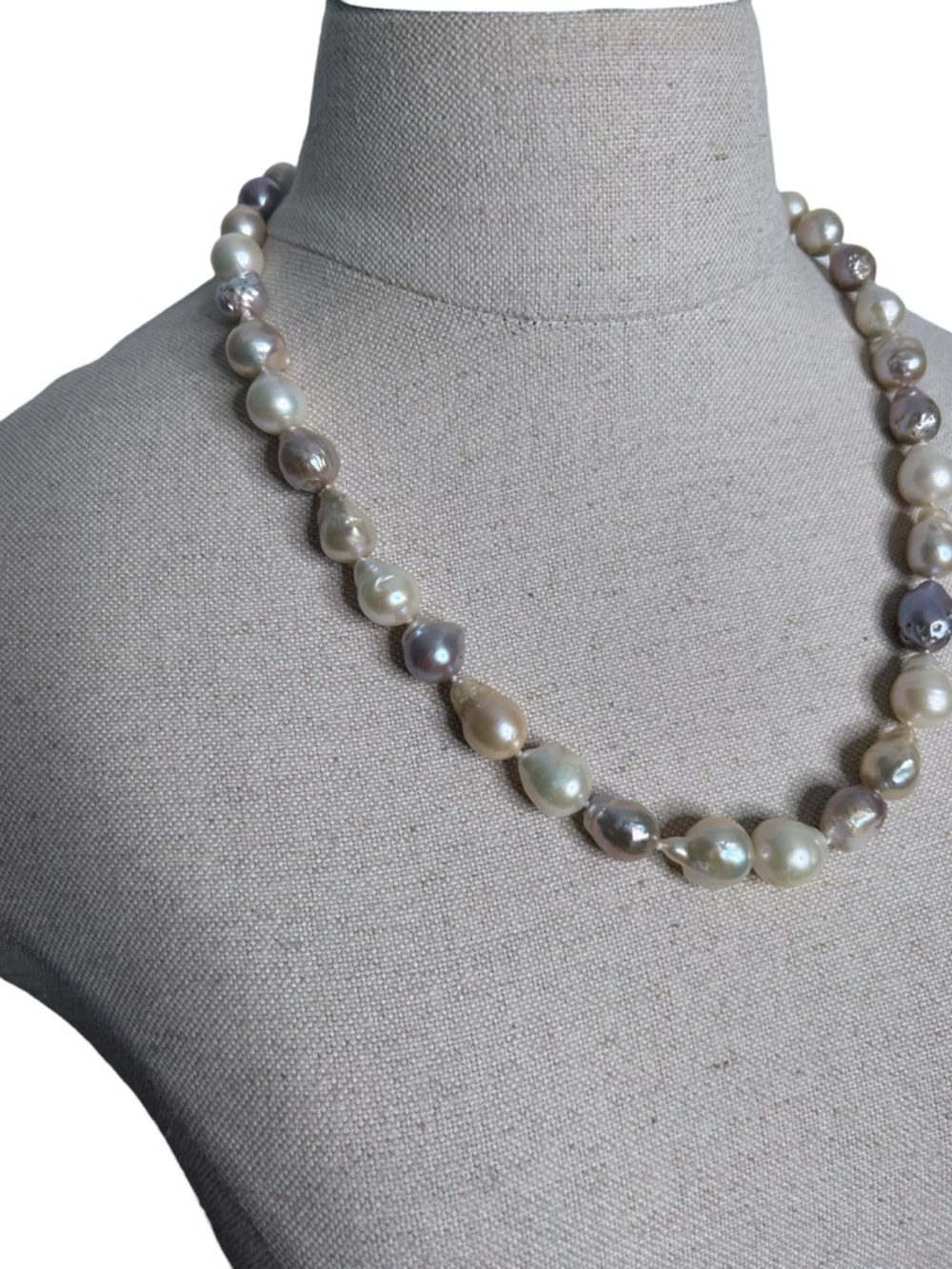 Lucas Lameth LUC 925 CN Sterling Silver
Baroque Pearl Chunky Women’s Necklace - Picture 7 of 8